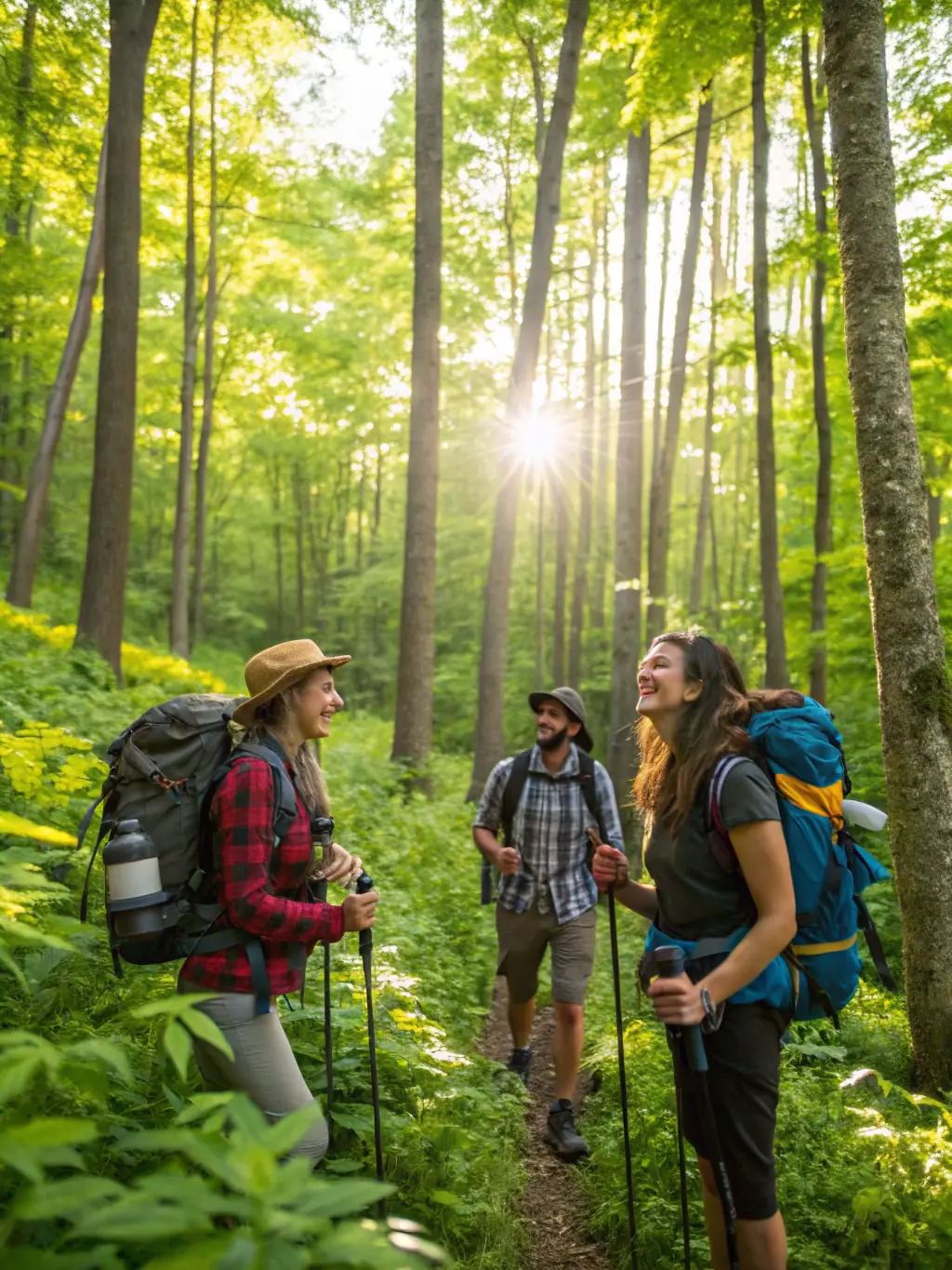 Participants hiking through a picturesque natural reserve, emphasizing the environmental stewardship aspect of LEPAPE's events.